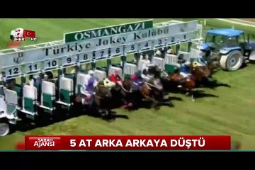 Hipodromda yürekleri ağızlara getiren kaza!