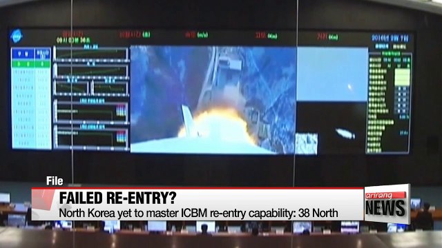 North Korea yet to master ICBM re-entry capability: 38 North