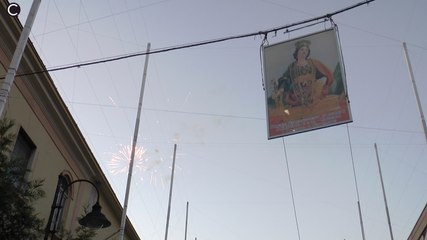 Carinaro (CE) - Il quadro di Sant'Eufemia in piazza (30.07.17)