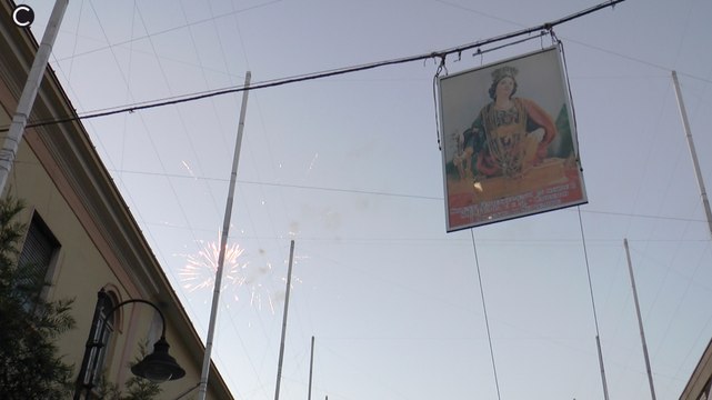 Carinaro (CE) - Il quadro di Sant'Eufemia in piazza (30.07.17)