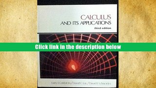 PDF  Calculus and its applications Larry Joel Goldstein For Kindle