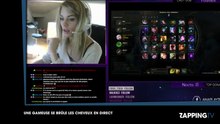 Ana Playing se crâme les cheveux en direct!