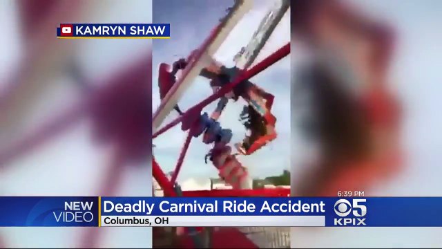 Une nacelle d'un manège se décroche