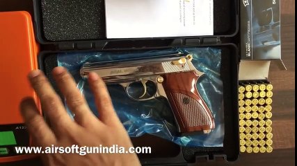 ARAL 1071 BLANK GUN (GP CHROME )COPY OF WALTHER PPK BY AIRSOFTGUNINDIA