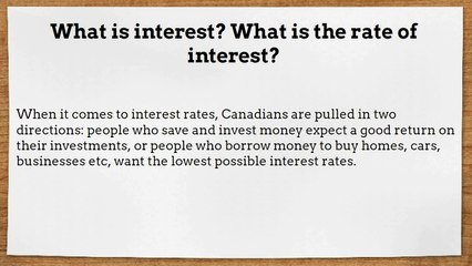 Understanding interest rates