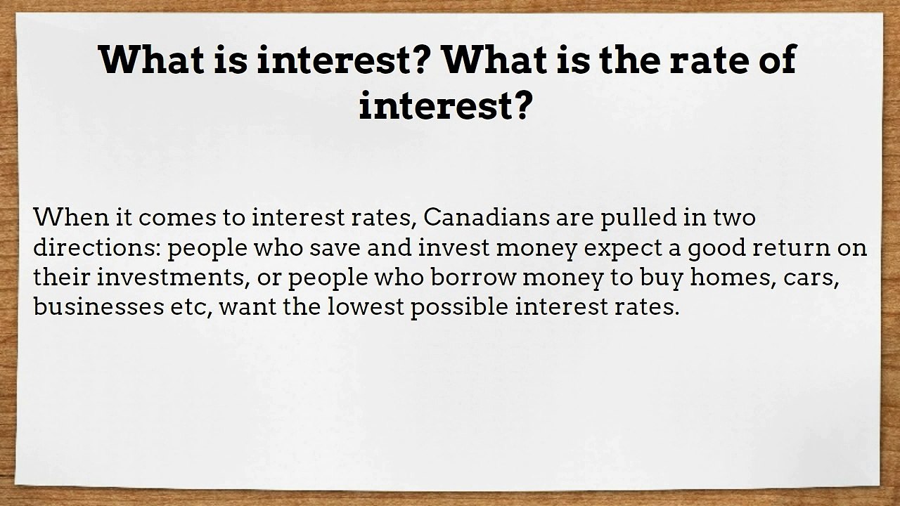 Understanding interest rates