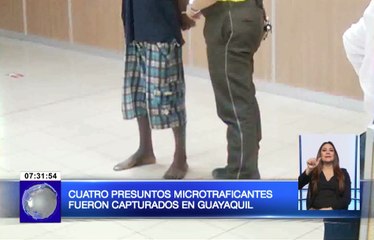 Cuatro presuntos microtraficantes fueron capturados en Guayaquil