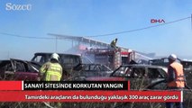 Sanayi sitesinde korkutan yangın