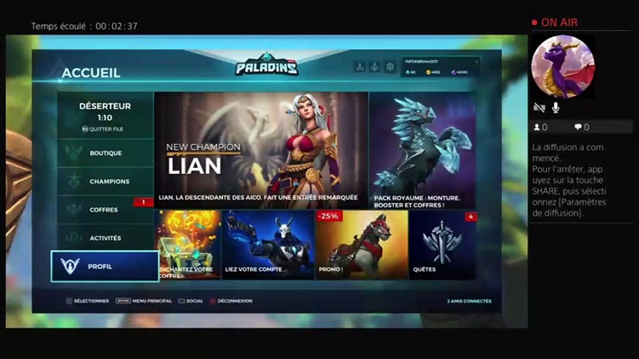 Detente sur paladins