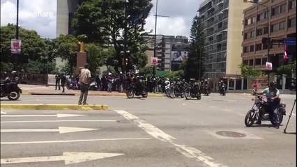 Huge blast hits Venezuelan police