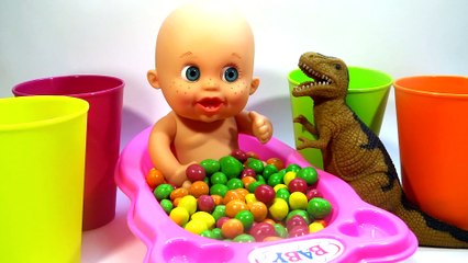 Baby Doll Learn Colors Bath Time Bubble Gum With Nursery Rhymes Color Song