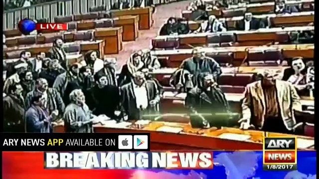 Asad Umar says NA Speaker should have prevented PML-N leaders from bringing Nawaz's picture