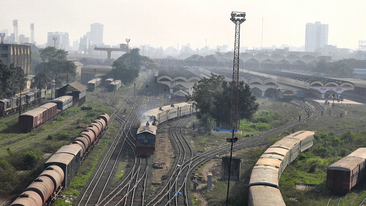 Upakul Express Train Departing Dhaka Railway Station