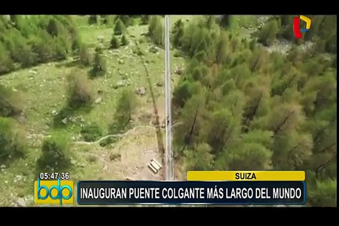 Suiza inaugura el puente colgante más largo del mundo