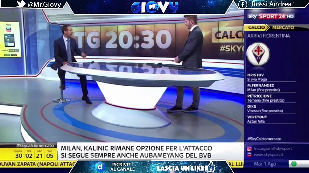 CALCIOMERCATO - Le ultime sulla JUVENTUS e tutta la Serie A || 01.08.2017 ore 20:30