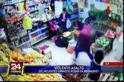 Ica: cámara de seguridad capta violento asalto a minimarket