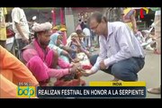 India: realizan festival en honor a la serpiente