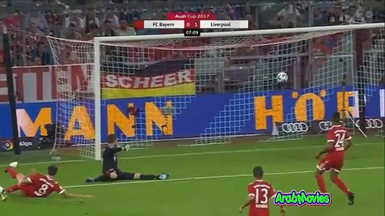 أهداف مباراة بايرن ميونخ و ليفربول 0-3  هدف محمد صلاح  - كأس أودي الودية -1-8-2017