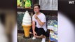 This Guy Takes Selfies With Every Giant Ice Cream Cone
