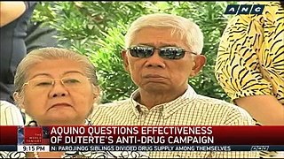 Aquino questions effectiveness of Duterte's war on drugs
