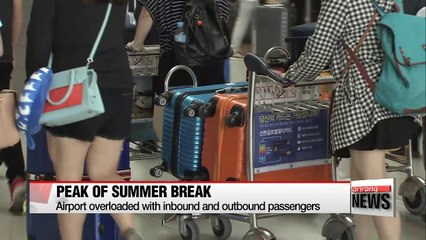 Download Video: Huge crowds at Incheon International Airport for summer vacation