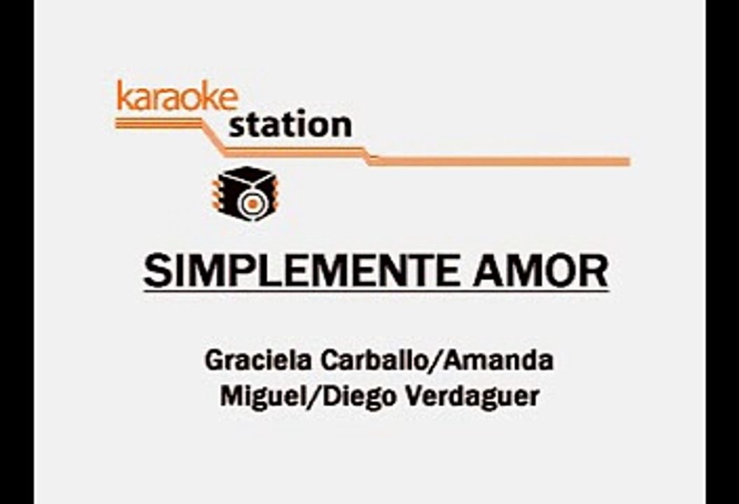 Amanda Miguel y Diego Verdaguer - Simplemente Amor (Karaoke)