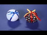 Fika Dika - Como decorar uma bola de isopor com tecido para o natal