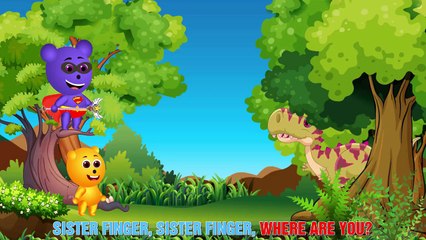 Mega Gummy (King Kong) Sabotage The City, Mega Gummy (Dinosaurs) expel Kong (finger family Rhymes)-6o8Aoshg2oU