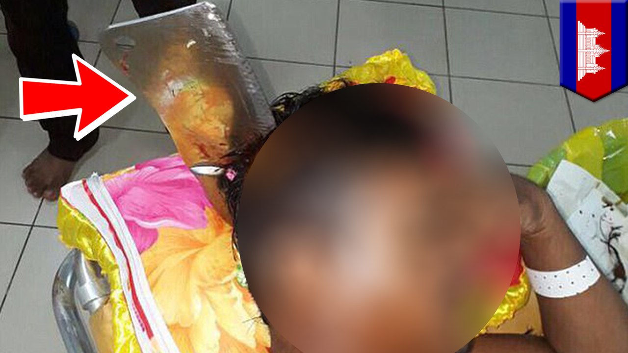 Meat cleaver thrown through window lands in man's head