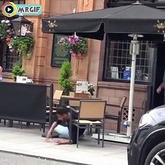 Funny Video Men pulling chair While sitting On It | must watch | Street Fun -DailyFun Zone