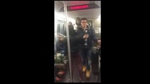 Man Slaps Woman on Brooklyn Subway New York City  Brooklyn NYC Subway