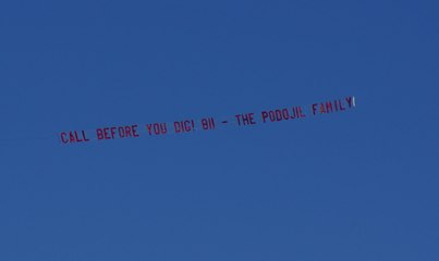 "Call Before You Dig" Banner Plane Flies Over Outer Banks