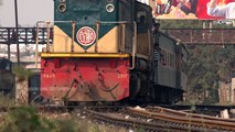 Dhaka Bound Haor Express Train Entering Dhaka Railway Station