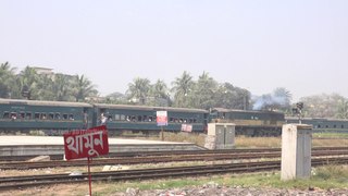 Mymensing Bound Ishakhan Express Train Departing Dhaka Railway Station