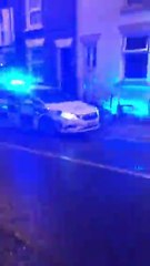 Police Car Makes Incredibly Hardcore Entrance To Break Up A Street Fight