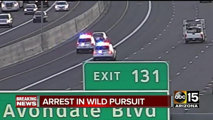 Pursuit ends with arrest in the far West Valley