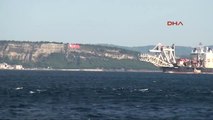 Çanakkale Türk Akımı İnşaatında Çalışan Gemi Çanakkale Boğazı'ndan Geçti
