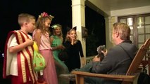 Feisty Pets prank trick or treaters!