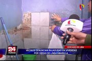 Cercado de Lima: vecinos denuncian rajaduras en viviendas por obras de línea amarilla