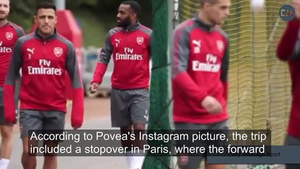 Alexis Sanchez is back at Arsenal training.