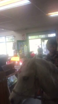 Faire ses courses à cheval au supermarché ? Normal !