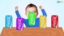 Bad Kid Learn Colors With Coca Cola, Finger Family Songs for Children | Kids Colours Nursery Rhymes