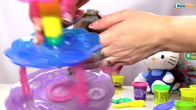✔ Hello Kitty. Девочка Поля открывает новый набор Плей До / Play Doh Cupcake Tower / Unboxing Toys ✔
