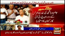 PTI workers disrupt Javed Hashmi presser
