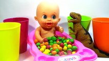 Baby Doll Learn Colors Bath Time Bubble Gum With Nursery Rhymes Color Song