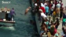 Kadıköy’de denize düşen kadını vatandaşlar kurtardı