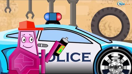 Coches - Carros para niños - Pequeño Carros de Carreras - Autobuses infantiles - Aprender hilarante