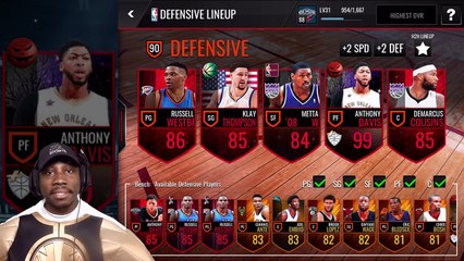 99 MASTER ANTHONY DAVIS CANT BE STOPPED! NBA Live Mobile 16 Gameplay Ep. 35