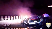 Un conducteur sauvé d'une voiture en feu par des passants et policiers à Minneapolis !