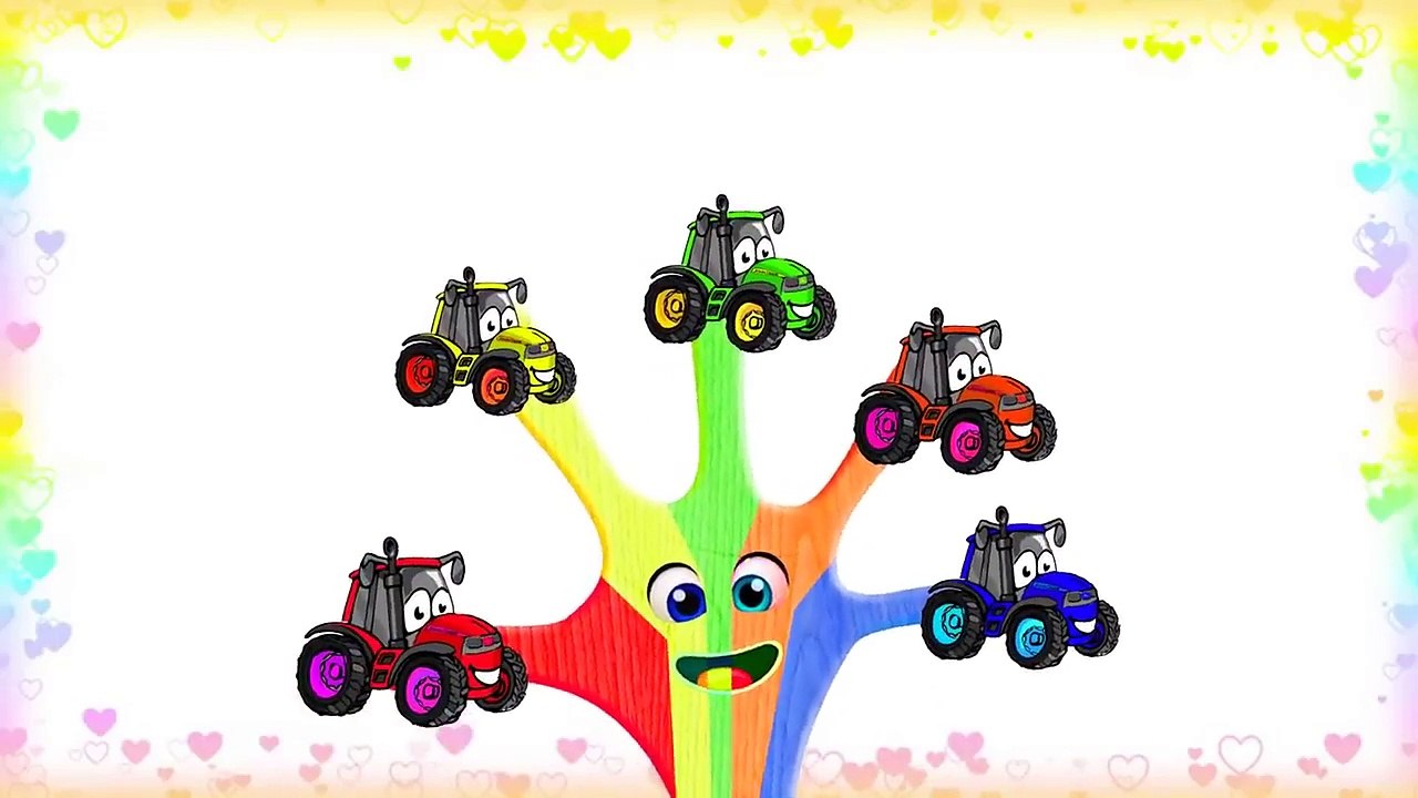 Finger Family Songs Nursery Rhymes ???? Learn Color For Kids ❤ Tractor ❤Tennis Ball